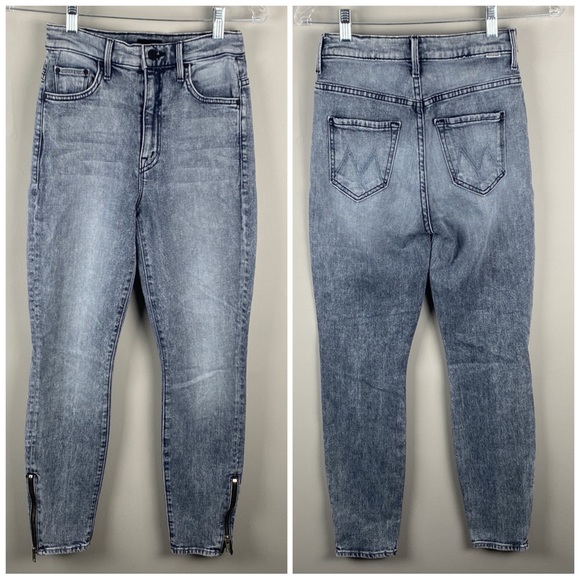 Mother The Swooner Ankle Zip In Static Size 25 - Picture 2 of 16